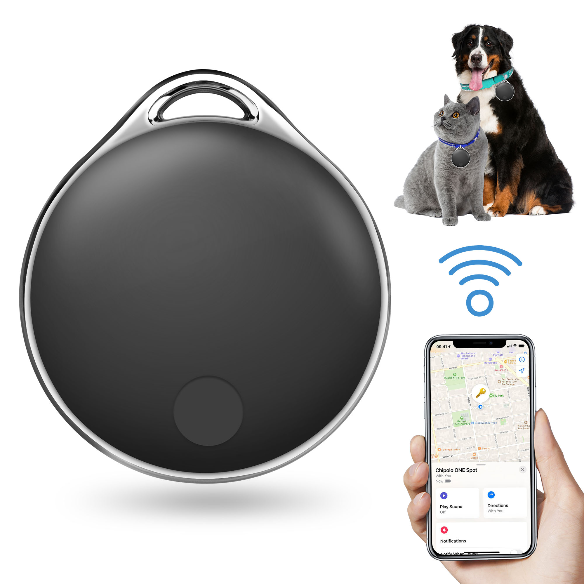 GPS Smart Tracker Wireless Anti Perso Bluetooth Tag Locator Per - Foto 5