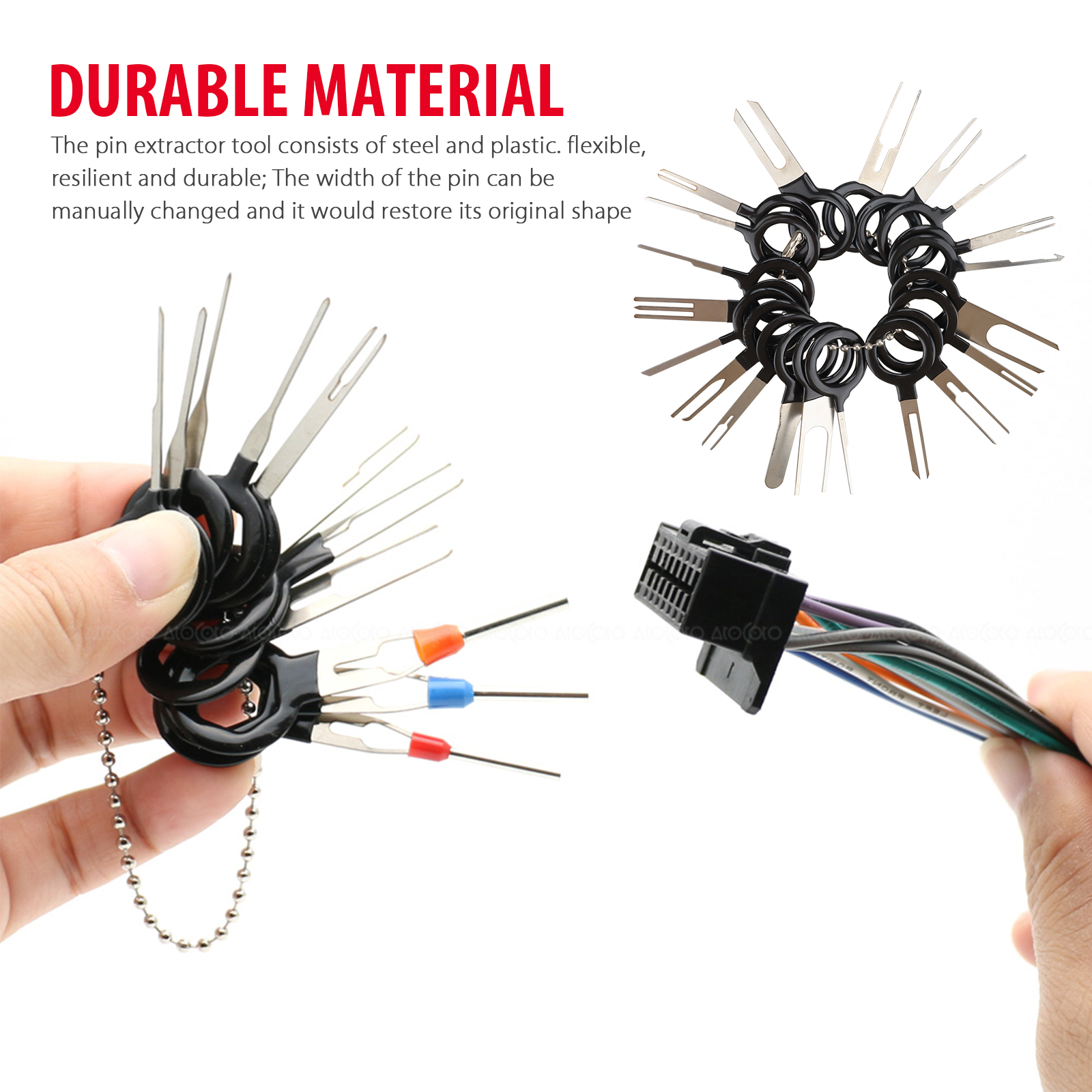 41PCS Wire Terminal Removal Tool Kit Car Electrical Wiring Crimp