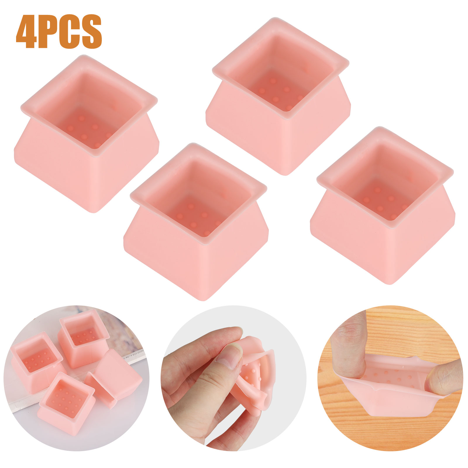 16PCS Table Chair Leg Caps Silicone Furniture Feet Silicon Protectors Cover Pads