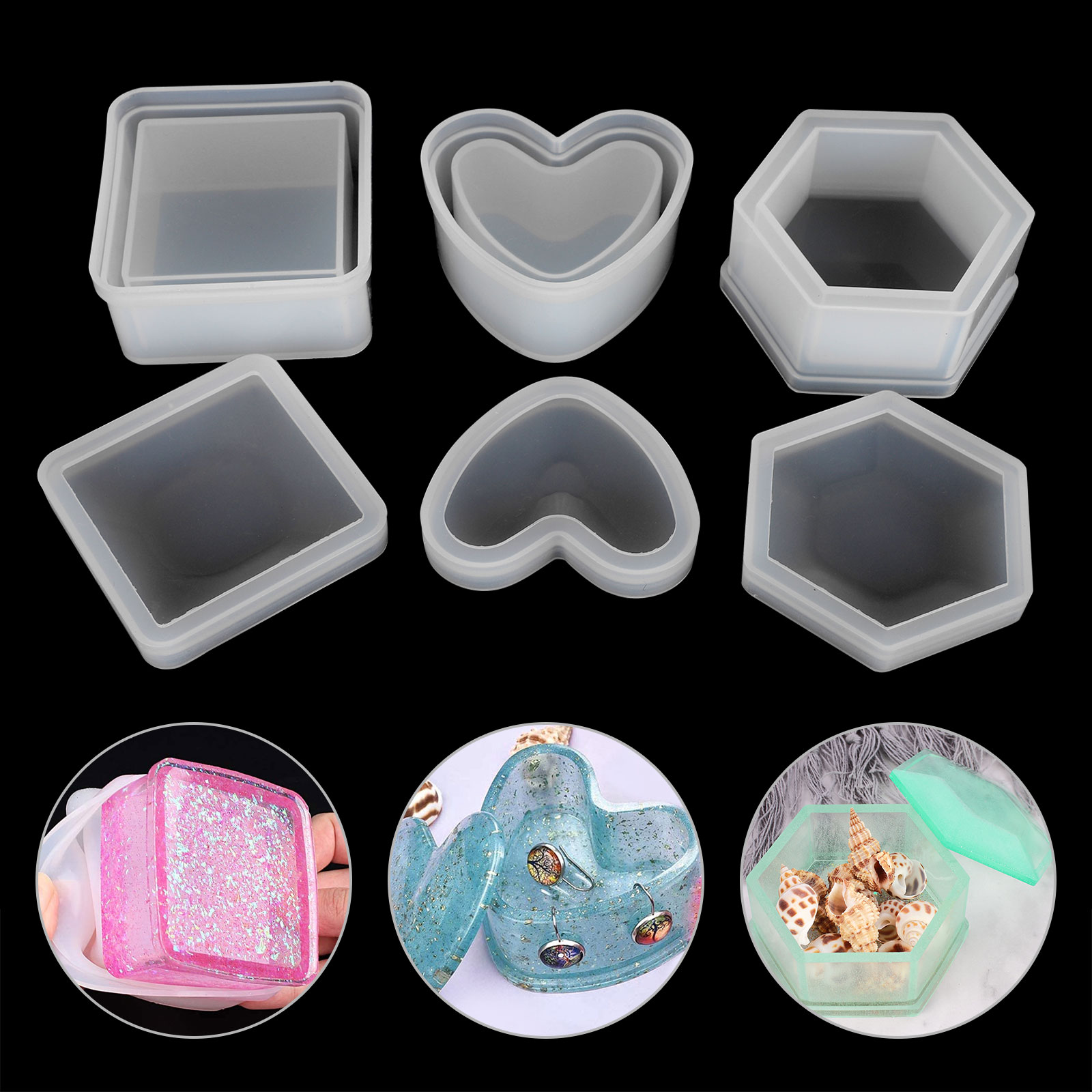 Silicone Ashtray Mold Resin Jewellery Making Mould Casting Epoxy DIY