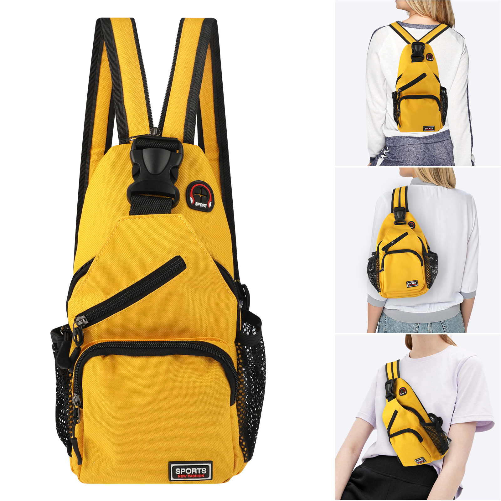 Women Outdoor Chest Pack Sport Shoulder Sling Backpack Crossbody Bag Waterproof