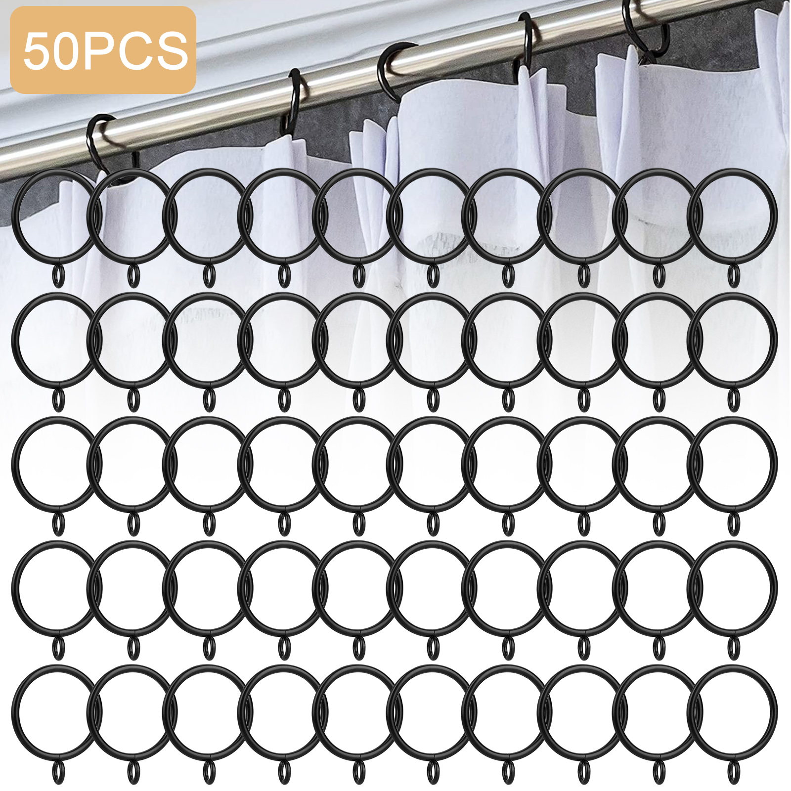 50PCS Curtain Hanging Hooks Ring Window White Plastic Curtain Hook For Home  Curtain High Quality CP057C
