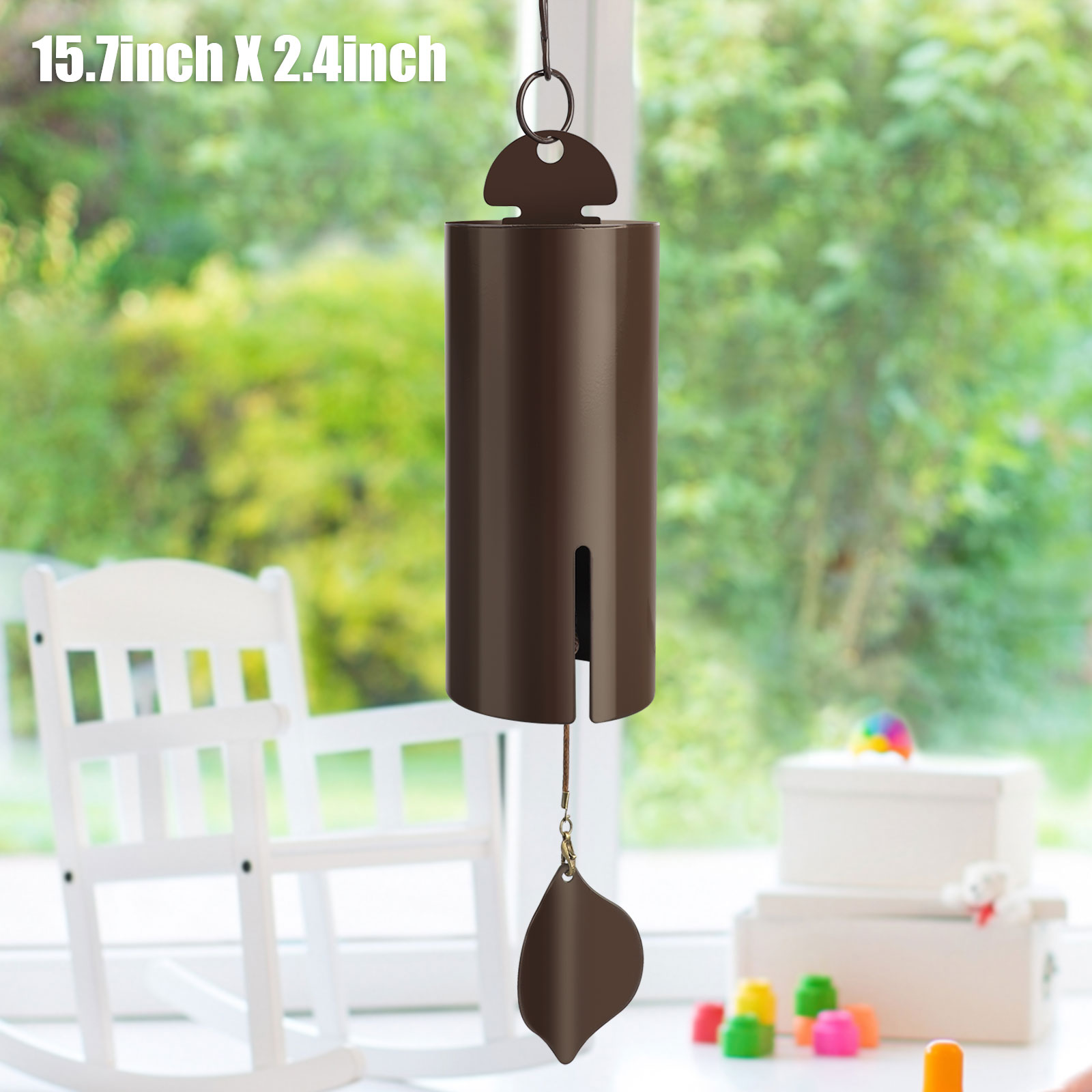 thumbnail 13  - Large Deep Resonance Serenity Metal Bell Heroic Wind Chimes Outdoor Home Decor