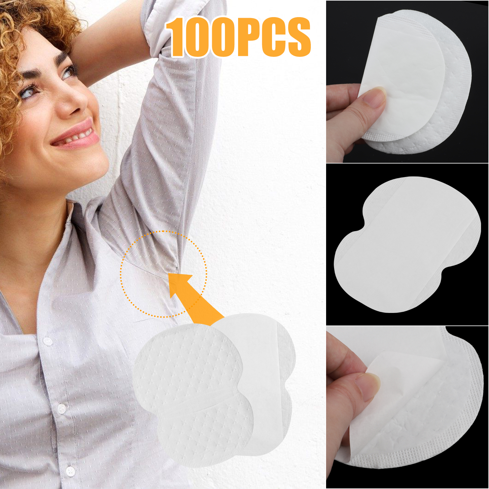 Sweat Absorber Pad, Underarm Sweat Pads Disposable Armpit Pads, Underarm  Sweat Pads for Men and Women (Pack of 10, Color: White)