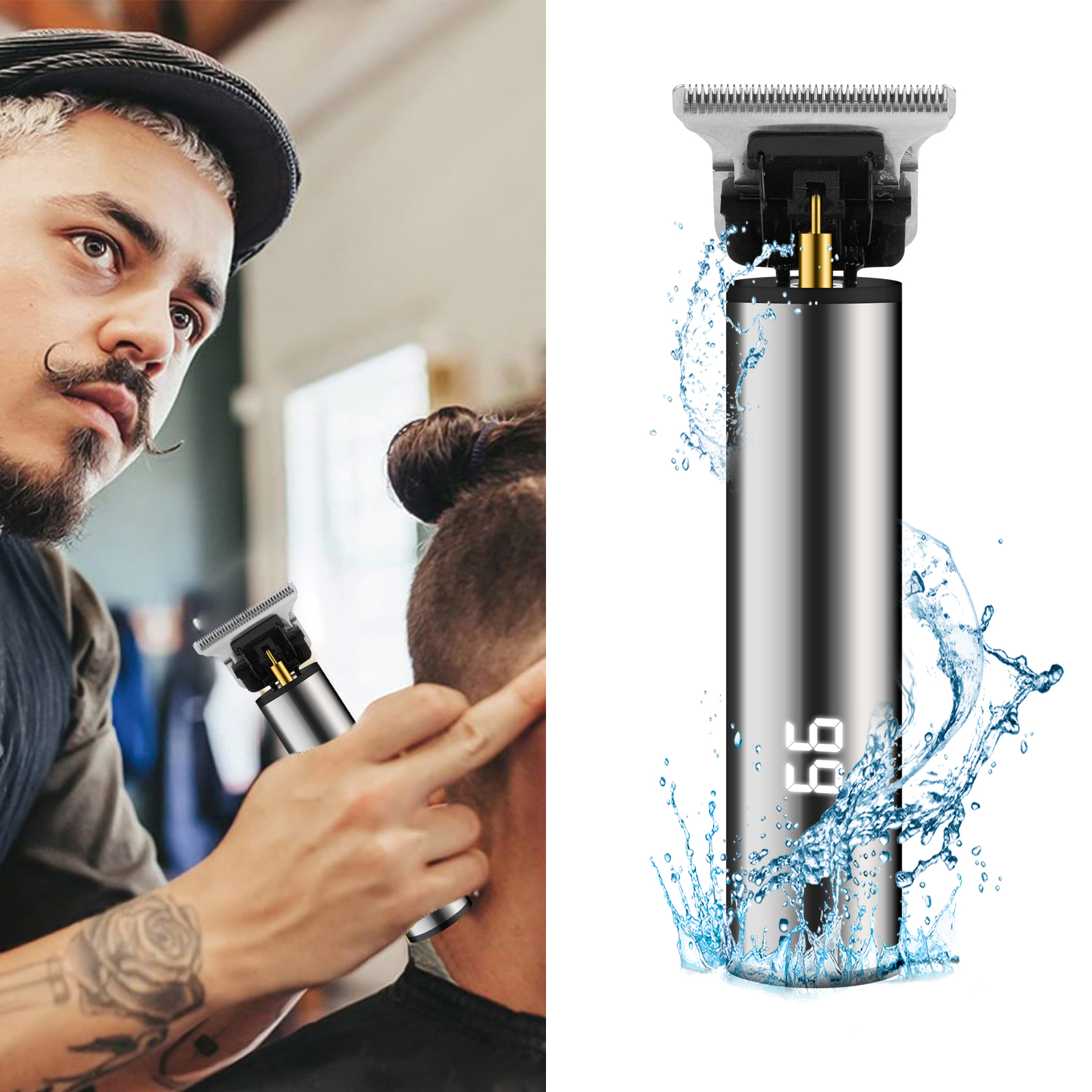 Professional Men's Hair Clipper Trimmer Beard Machine Cordless Barber Shaver Kit