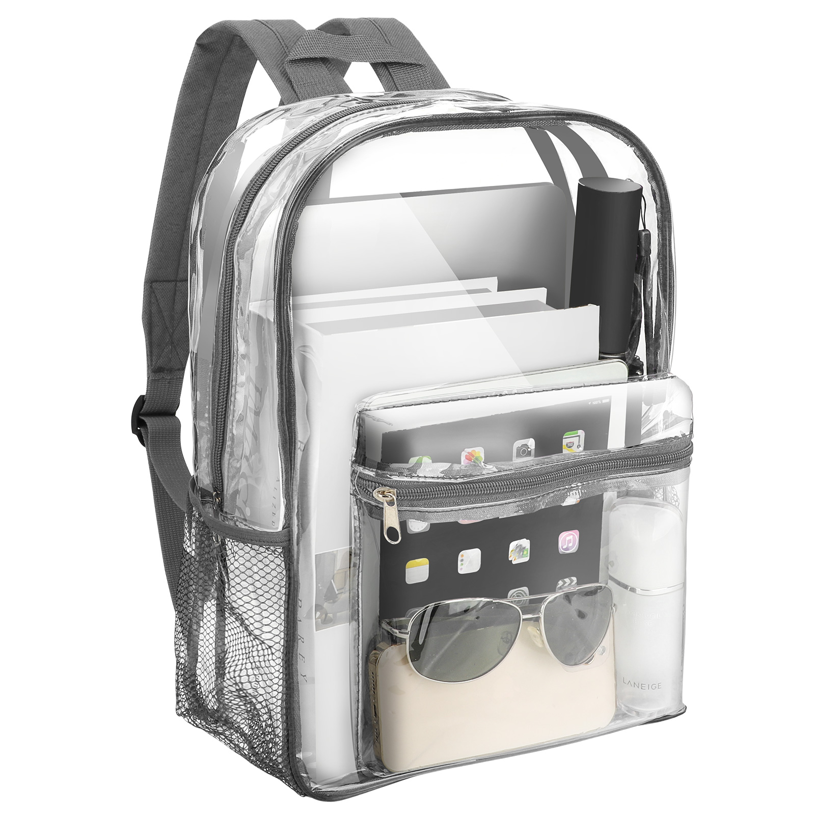 Clear Backpack Heavy Duty PVC Transparent Pack Waterproof Lagre Bookbag Travel