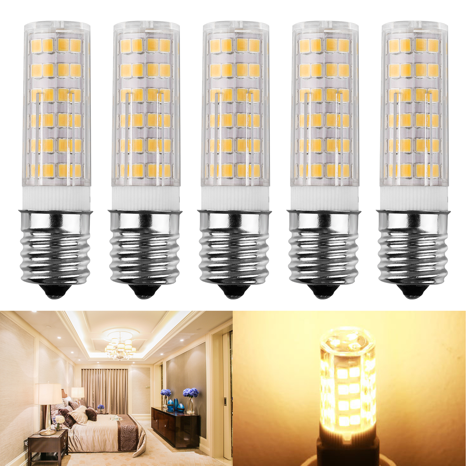 E17 LED Dimmable Intermediate Base Microwave 7W Appliance Light Bulb (5