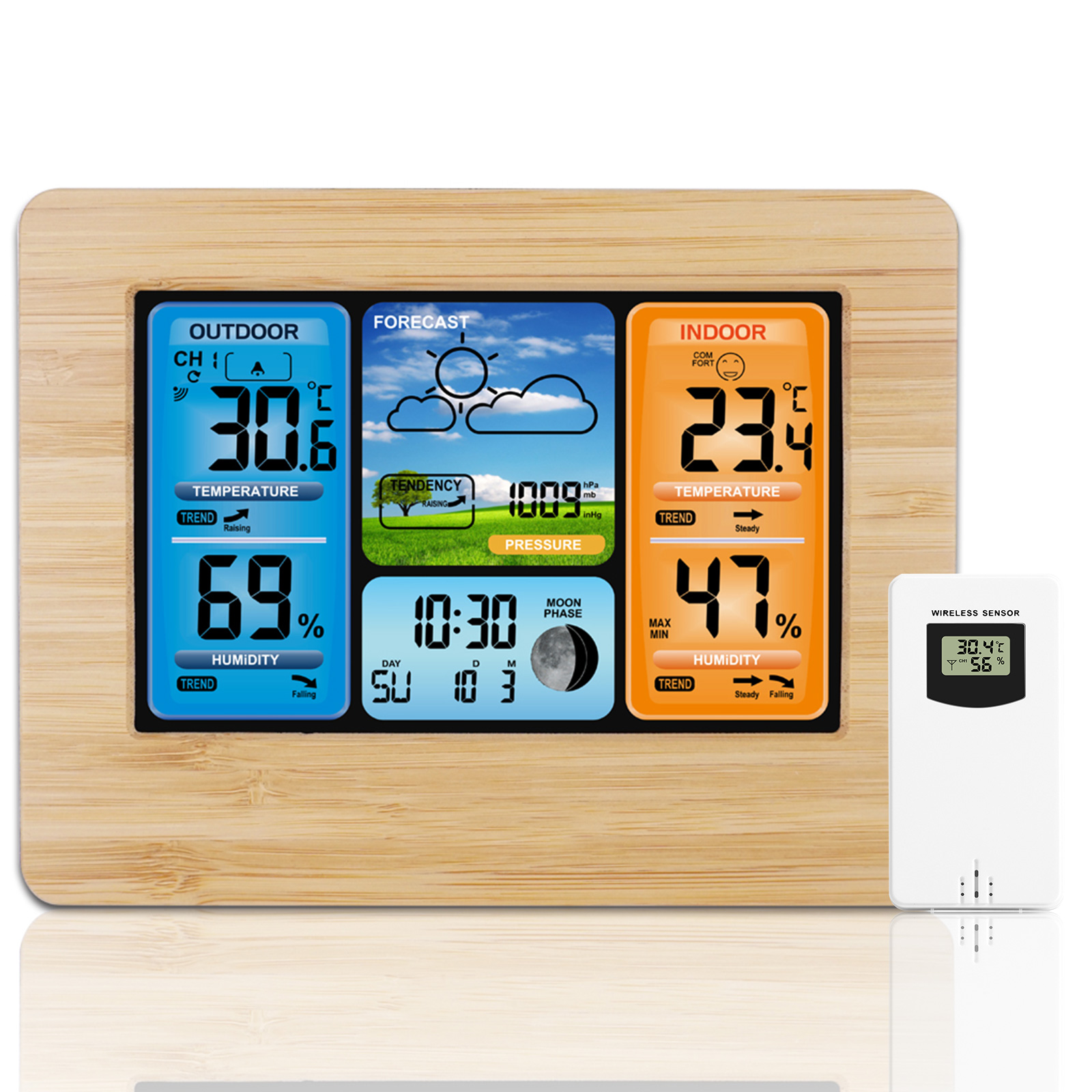 thumbnail 13  - Digital LCD Indoor &amp; Outdoor Weather Station Clock Calendar Thermometer Wireless