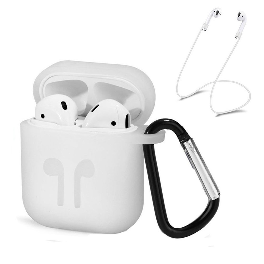 Strap Holder & Silicone Case Cover For Apple Airpod Air Pod Accessories