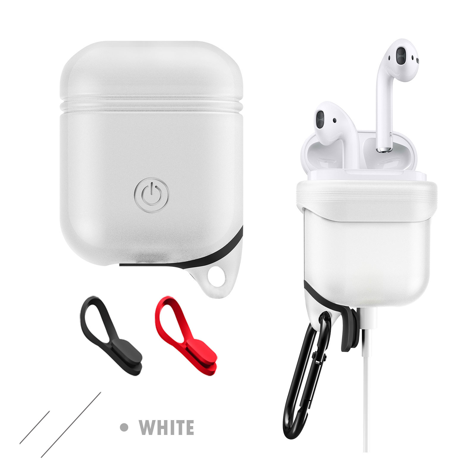 Strap Holder & Silicone Case Cover For Apple Airpod Air Pod Accessories