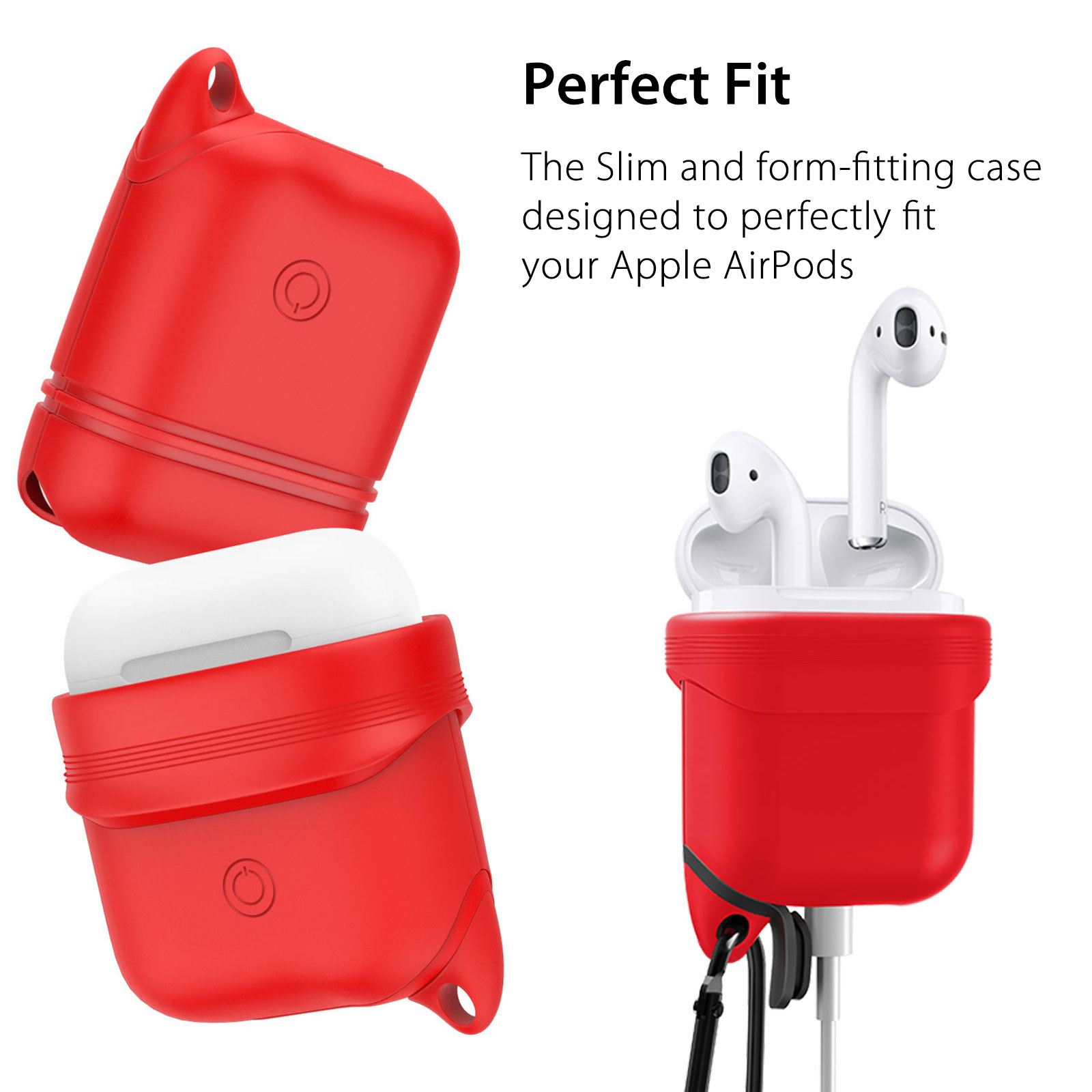 Strap Holder & Silicone Case Cover For Apple Airpod Air Pod Accessories