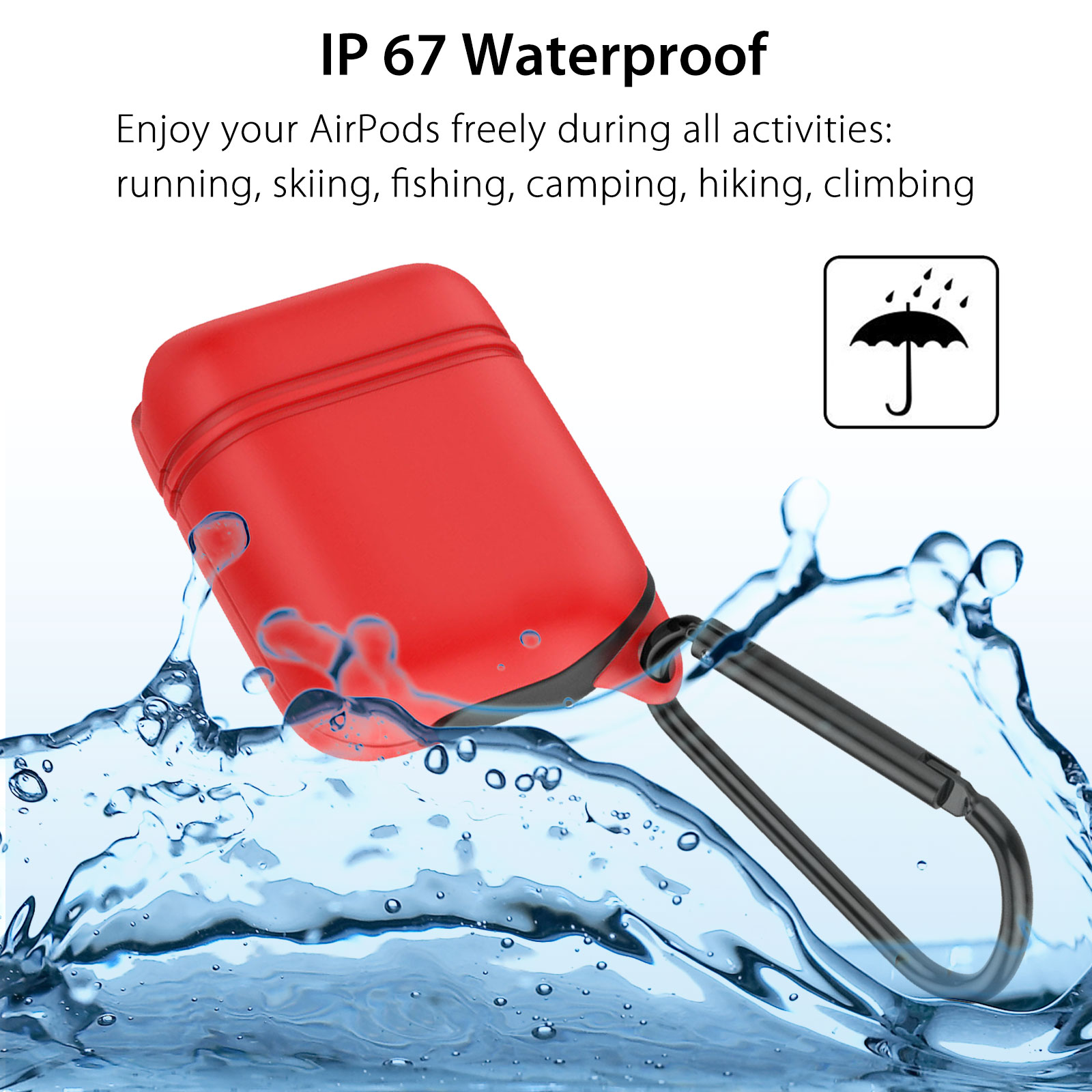 Strap Holder & Silicone Case Cover For Apple Airpod Air Pod Accessories