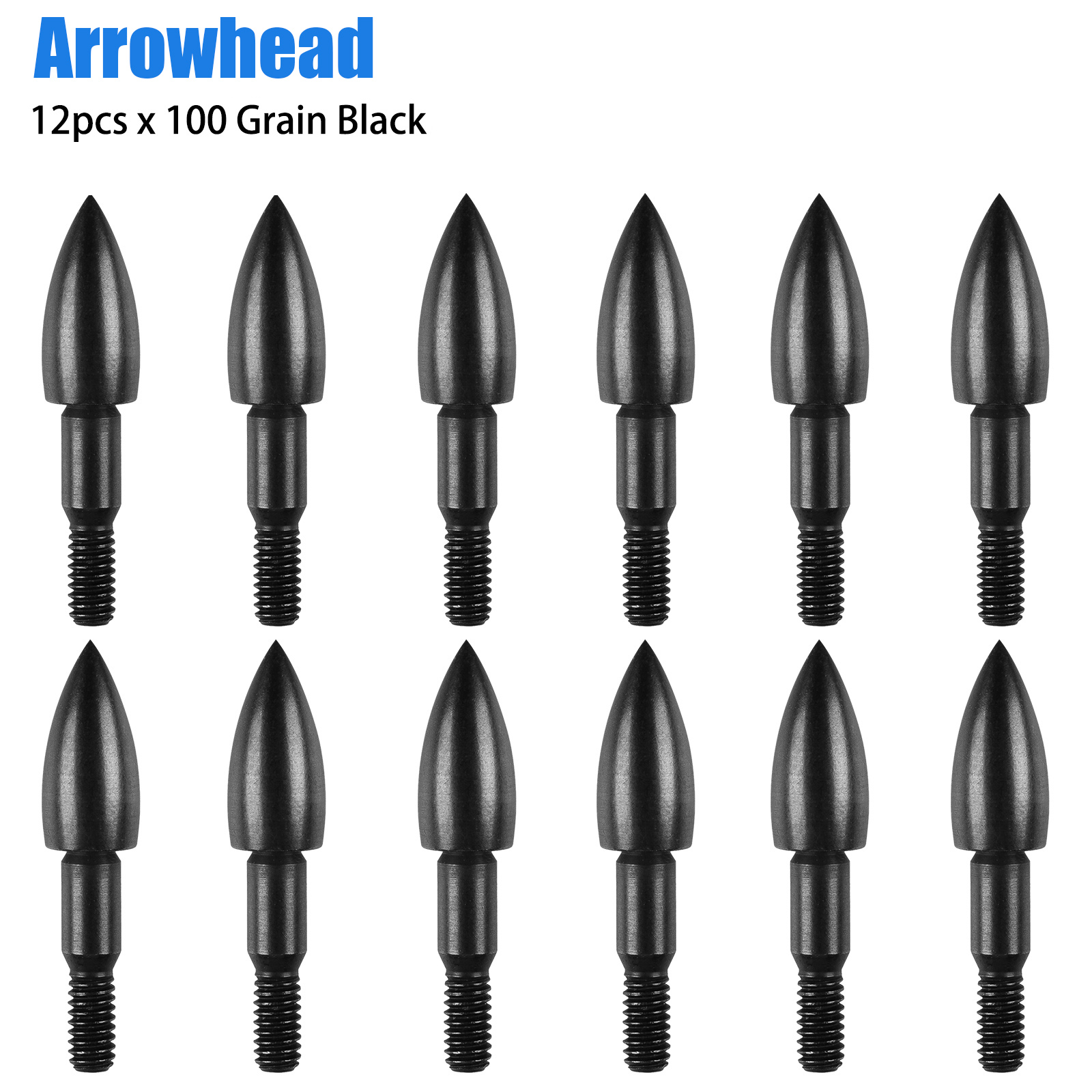 24Pcs 100-250Grain Field Points Broadheads Arrowheads Tips Archery Arrow Target - Picture 10 of 15