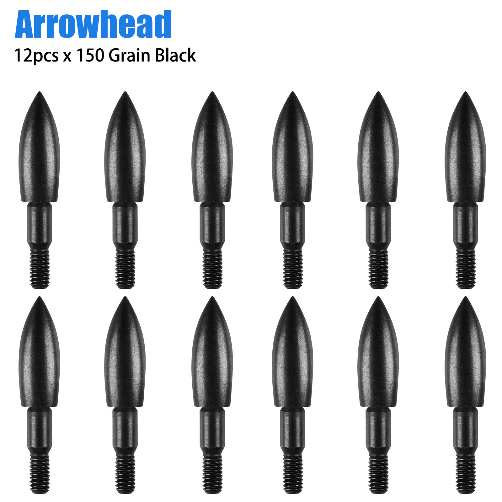 24Pcs 100-250Grain Field Points Broadheads Arrowheads Tips Archery Arrow Target - Picture 12 of 15