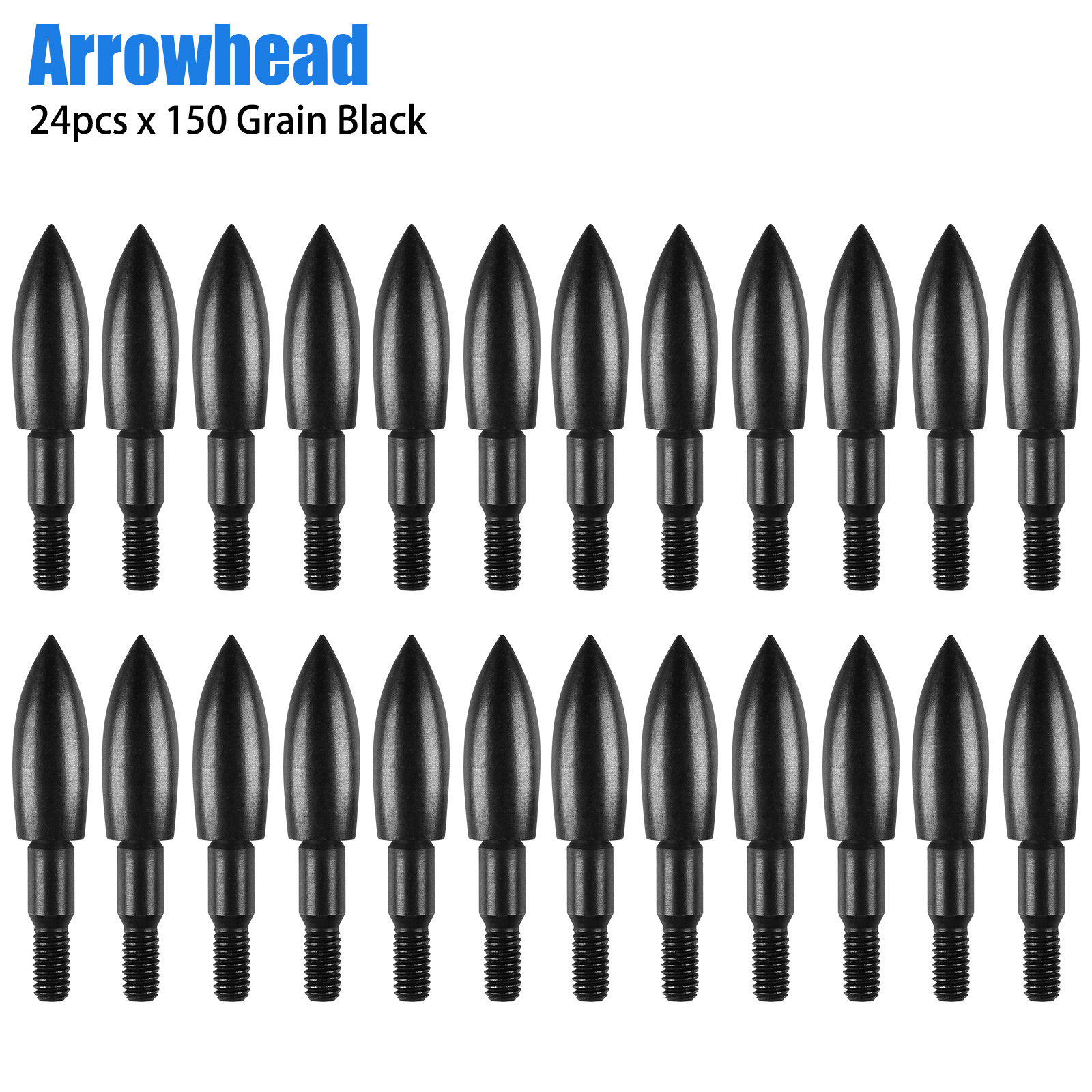 24Pcs 100-250Grain Field Points Broadheads Arrowheads Tips Archery Arrow Target - Picture 13 of 15