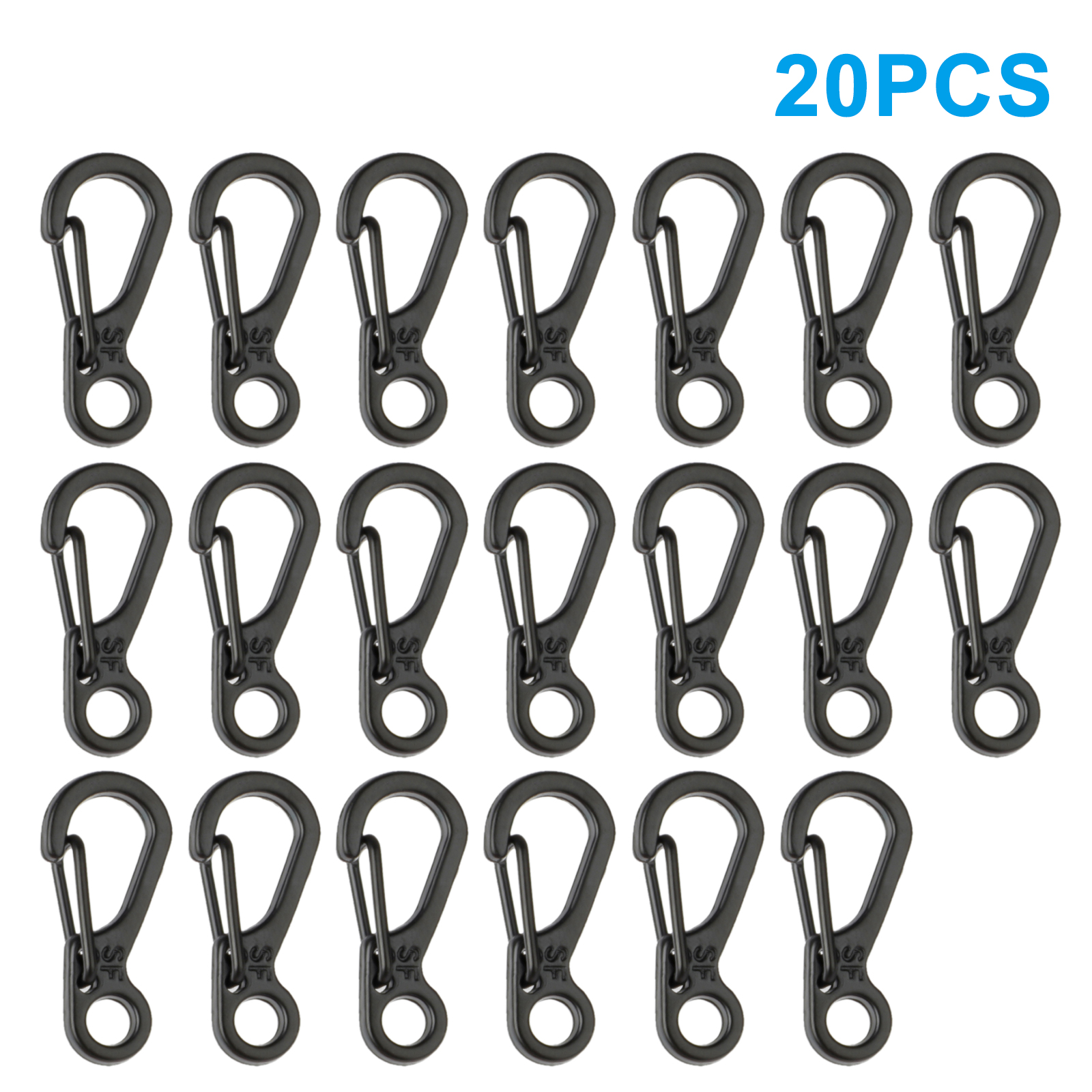 Details about   Mini Heavy Duty Aluminum Carabiner Key Chain Snap Hooks Clip Outdoor Camping*10 