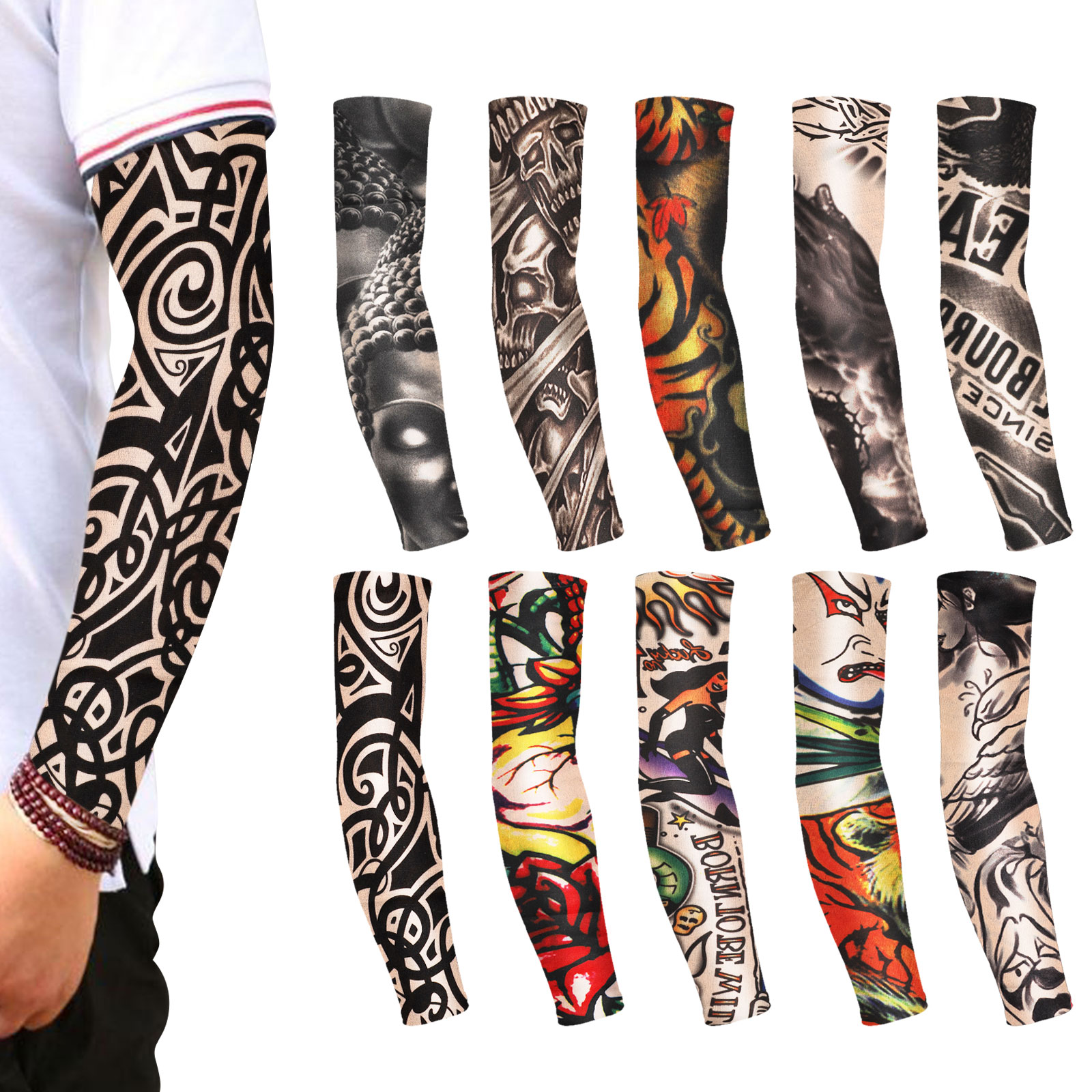  PAILON Skull Octopus Tentacle Cooling Volleyball Arm Sleeves  For Men Women, Uv Protection Sleeves For Women Baseball Arm Sleeves,  Cooling Sleeves Sports Forearm Arm Sleeve Sunblock Arm Sleeves : Sports 