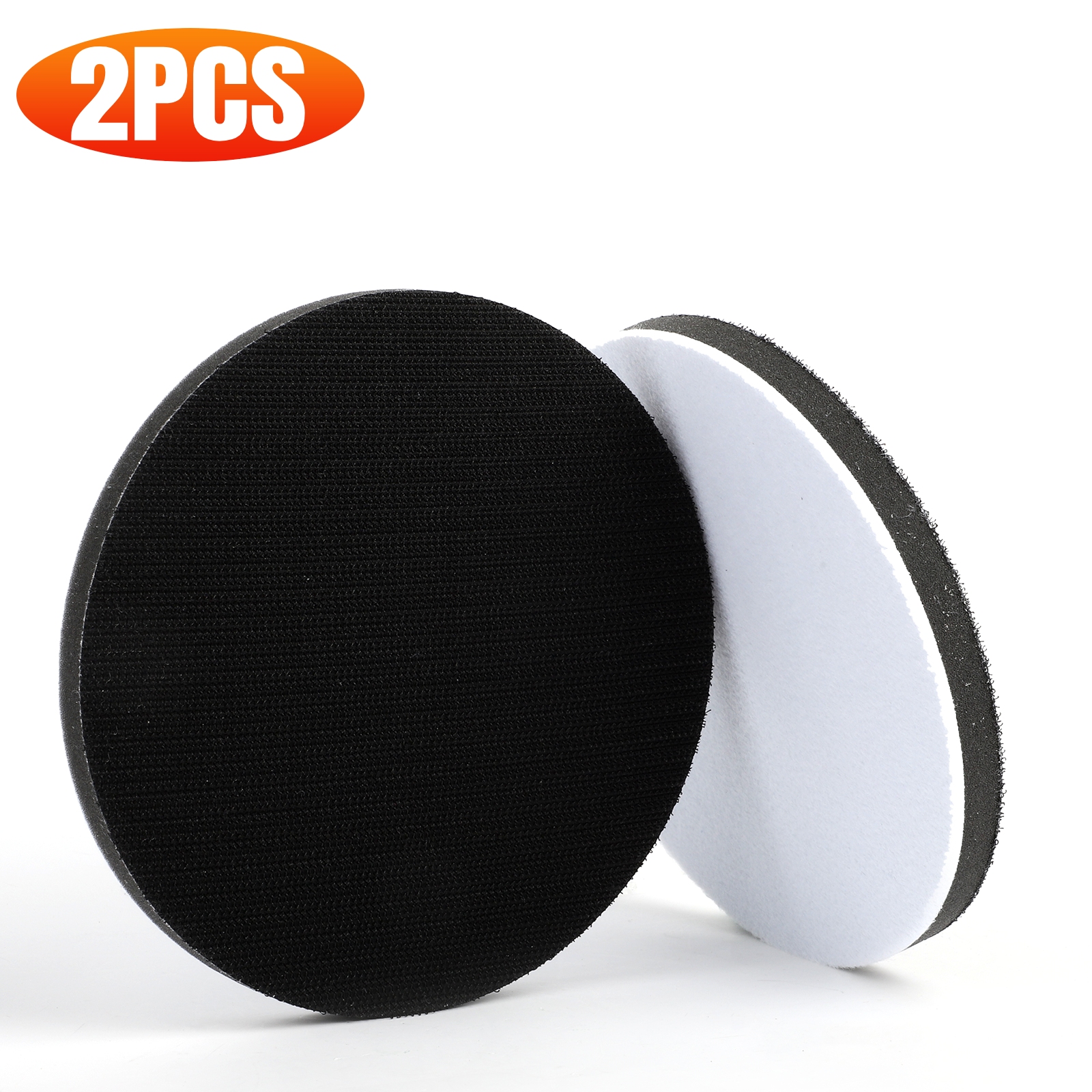 2/4Pcs 6in Soft Foam Interface Sanding Disc Hook Loop Sander Buffer Backing Pad