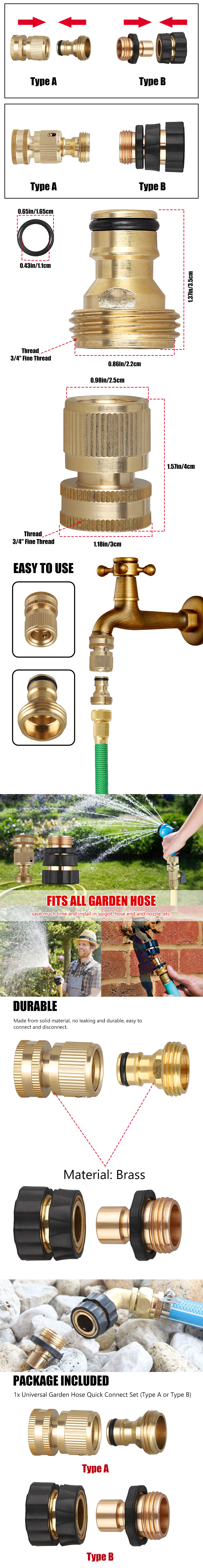 garden hose connector size