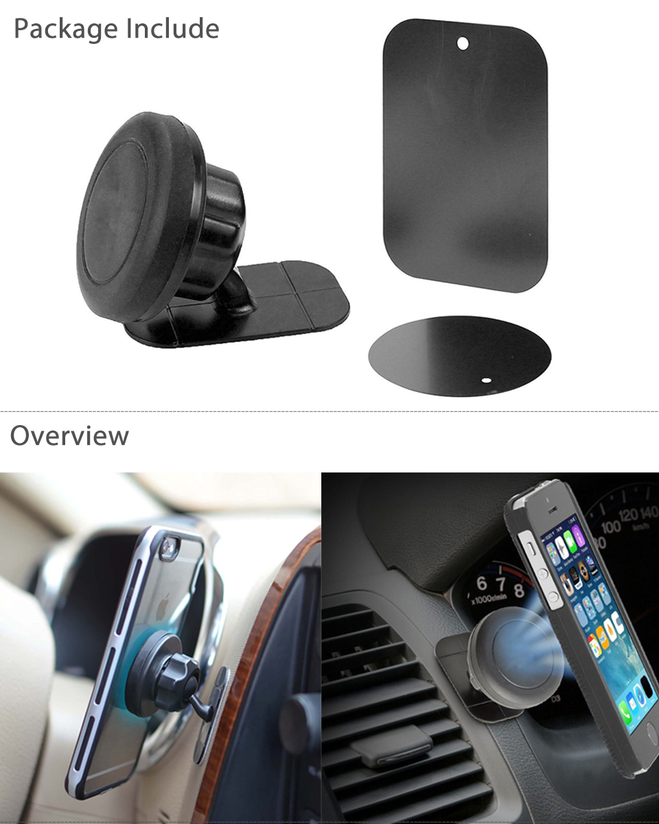 Universal Stick On Dashboard Magnetic Car Mount Holder Cradle for Cell Phone iPhone 7 Plus